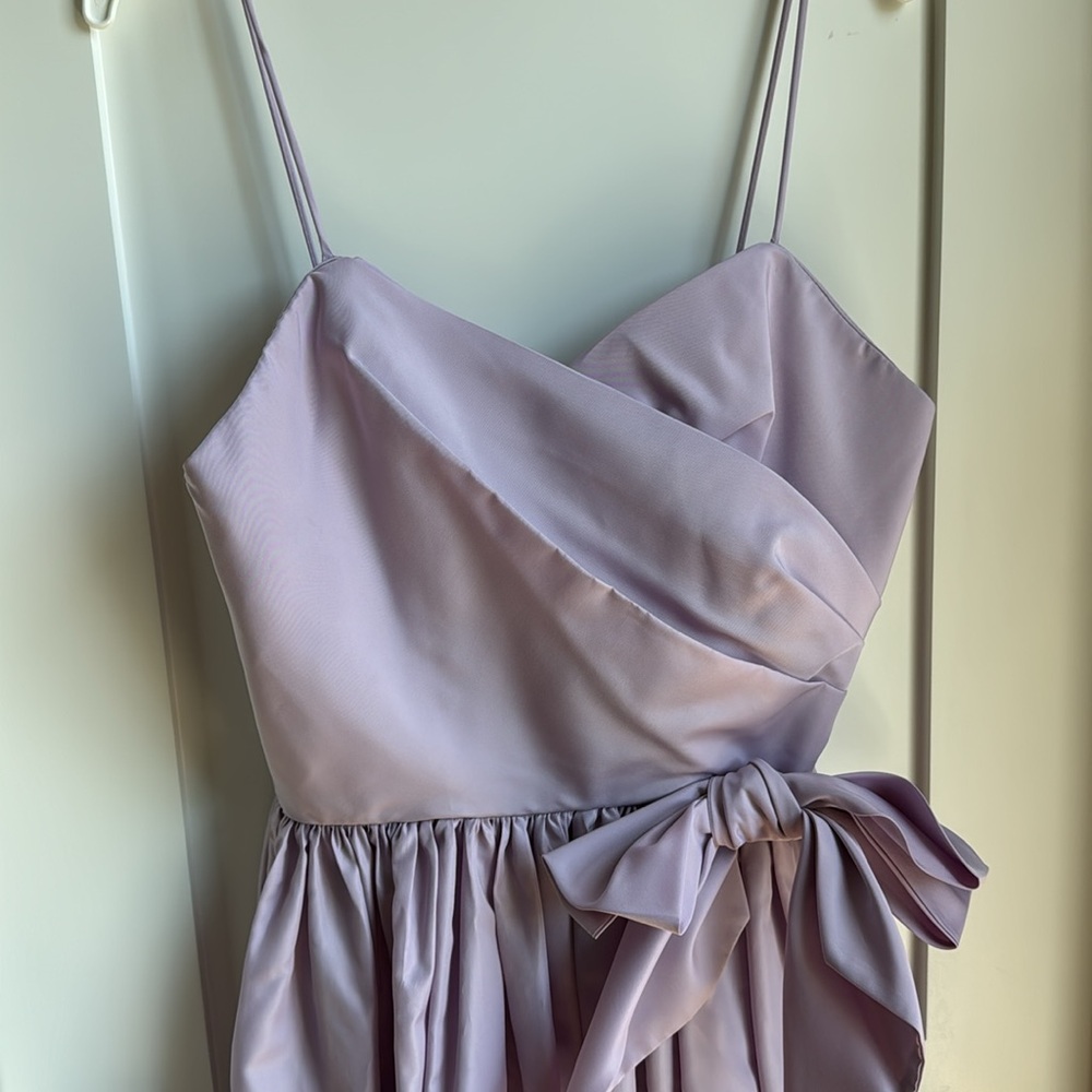 Lilac dress sz3. Vintage T-length dress made of taffeta poly blend.. - Picture 2 of 11